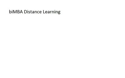 Trademark biMBA Distance Learning