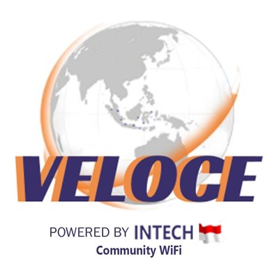 Trademark VELOCE POWERED BY INTECH COMMUNITY WIFI + LUKISAN