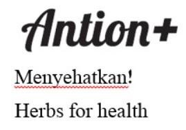 Trademark Antion+ Menyehatkan! Herbs for health