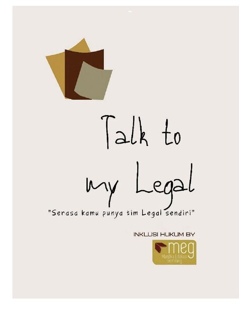 Trademark Talk to my Legal "Serasa kamu punya tim Legal sendiri" Inklusi Hukum by MEG Mardika Edukasi
Gemilang