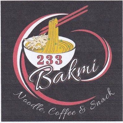 Trademark BAKMI 233 Noodle, Coffee & Snack