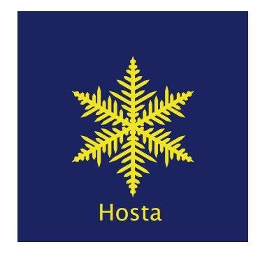 Trademark HOSTA + LOGO BUNGA ES