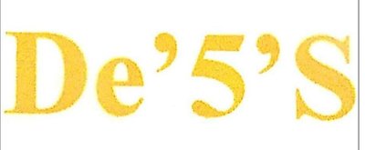 Trademark DE'5'S + LOGO