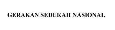 Trademark GERAKAN SEDEKAH NASIONAL