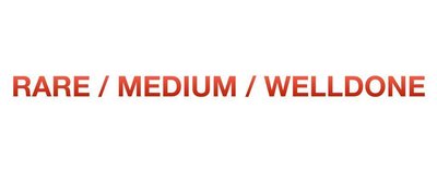 Trademark RARE/MEDIUM/WELLDONE + LOGO