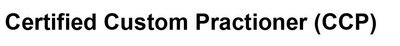 Trademark Certified Custom Practioner (CCP)