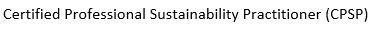 Trademark Certified Professional Sustainability Practitioner