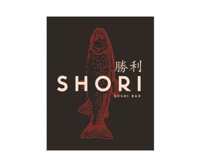 Trademark SHORI SUSHI BAR + Lukisan + karakter huruf kanji