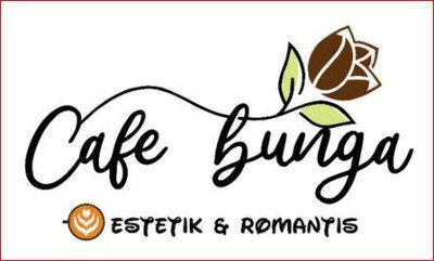 Trademark Cafe Bunga + Logo - Estetik & Romantis