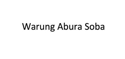 Trademark Warung Abura Soba