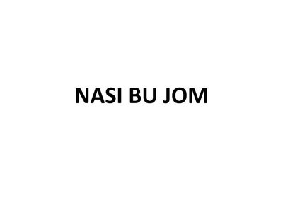 Trademark NASI BU JOM