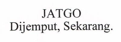 Trademark JATGO Dijemput, Sekarang. + Logo