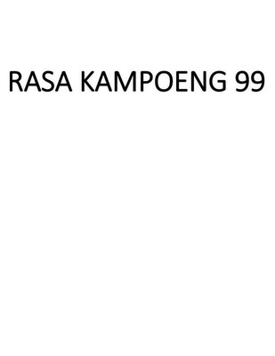 Trademark RASA KAMPOENG 99