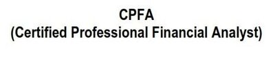 Trademark CPFA (Certified Professional Financial Analyst)