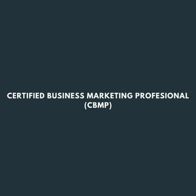 Trademark Certified Business Marketing Professional (CBMP)