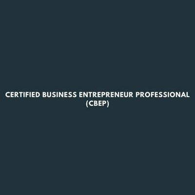 Trademark Certified Business Entrepreneur Professional (CBEP)