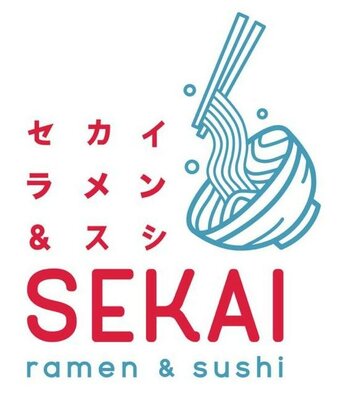 Trademark SEKAI ramen & sushi + Huruf Kanji + Logo