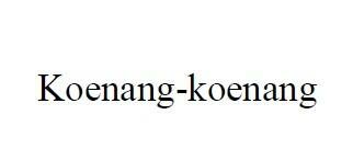 Trademark Koenang-koenang