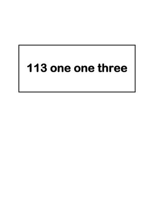 Trademark 113 one one three