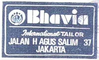 Trademark Bhavia International TAILOR JALAN H AGUS SALIM 37 JAKARTA