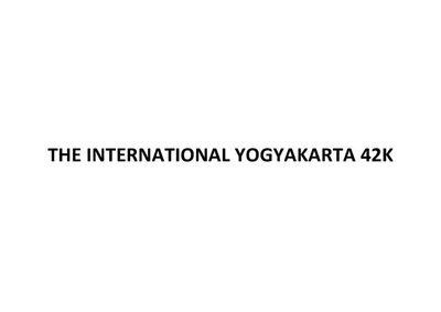 Trademark THE INTERNATIONAL YOGYAKARTA 42K