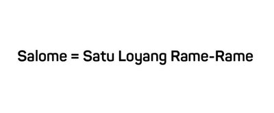 Trademark Salome = Satu Loyang Rame-Rame