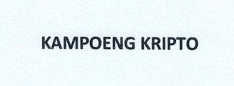 Trademark KAMPOENG KRIPTO