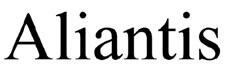Trademark Aliantis