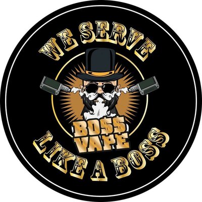 Trademark WE SERVE BOSS VAPE LIKE A BOSS dan Logo