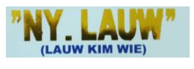 Trademark NY. LAUW (LAUW KIM WIE)