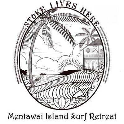 Trademark Mentawai Island Surf Retreat Stoke Lives Here & Lukisan