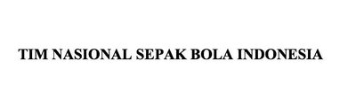 Trademark Tim Nasional Sepak Bola Indonesia