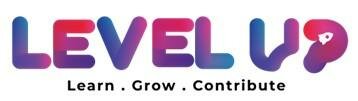 Trademark LEVEL UP Learn . Grow . Contribute + Logo