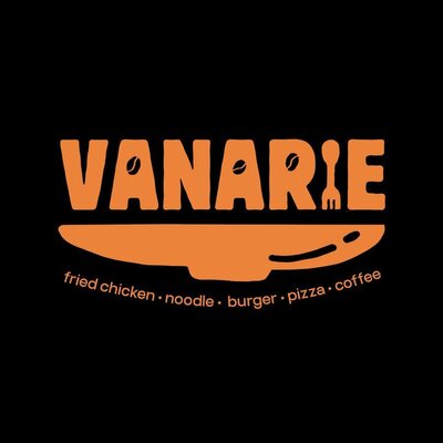 Trademark VANARIE fried chicken . noodle . burger . pizza . coffee + LOGO