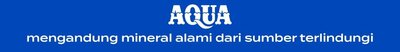 Trademark AQUA mengandung mineral alami dari sumber terlindungi