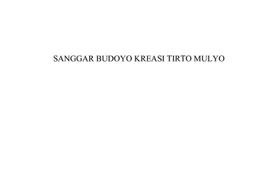 Trademark Sanggar Budoyo Kreasi Tirto Mulyo