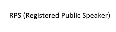 Trademark RPS Registered Public Speaker