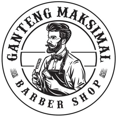 Trademark GANTENG MAKSIMAL BARBER SHOP + LUKISAN