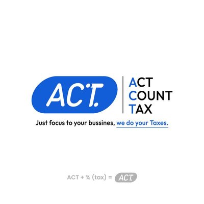 Trademark actcounttax (ACT ACT COUNT TAX Just focus to your business, we do your taxes ACT + % (tax) =
ACT)