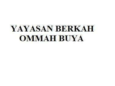 Trademark YAYASAN BERKAH OMMAH BUYA