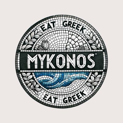 Trademark MYKONOS EAT GREEK dan seni logo