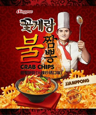 Trademark Binggrae CRAB CHIPS JJAMPPONG Non Fried Baked Snack