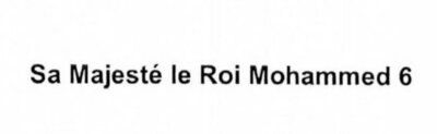 Trademark Sa Majesté le Roi Mohammed 6