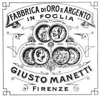 Trademark FABBRICA DI ORO E ARGENTO IN FOGLIA ESPOSIZIONE ITALIANA 1861 MILANO 1881
1884 TORINO GIUSTO MANETTI FIRENZE