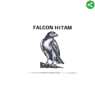 Trademark Falcon Hitam Lukisan Burung Elang Jumbomark